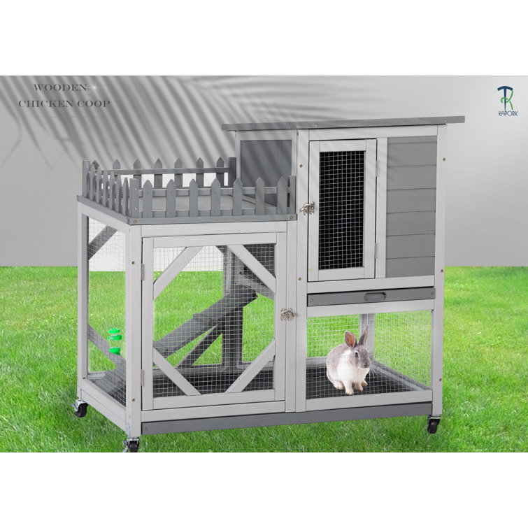 Tucker Murphy Pet™ Cesear Weather Resistant Rabbit Hutch with Ramp